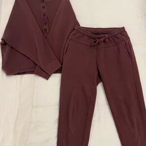 Women's Burgundy Pants & Jumpsuit Set